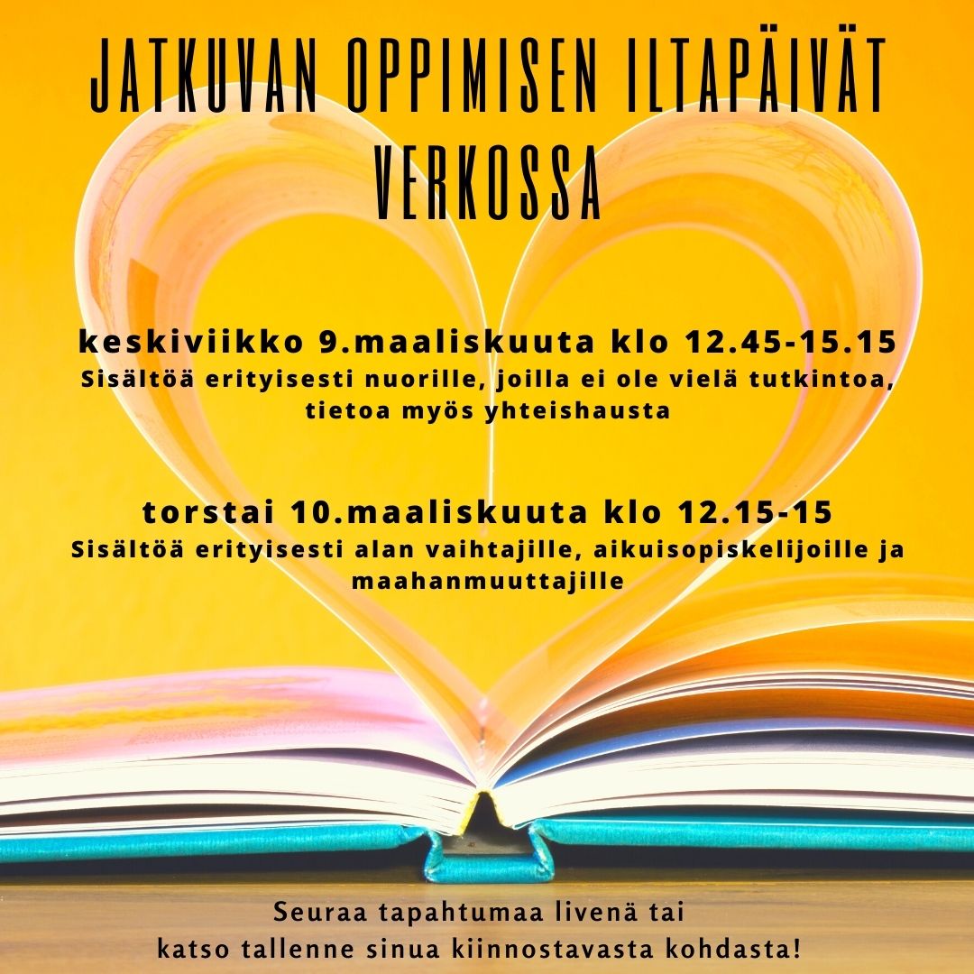 Jatkuvan oppimisen iltapäivän mainos