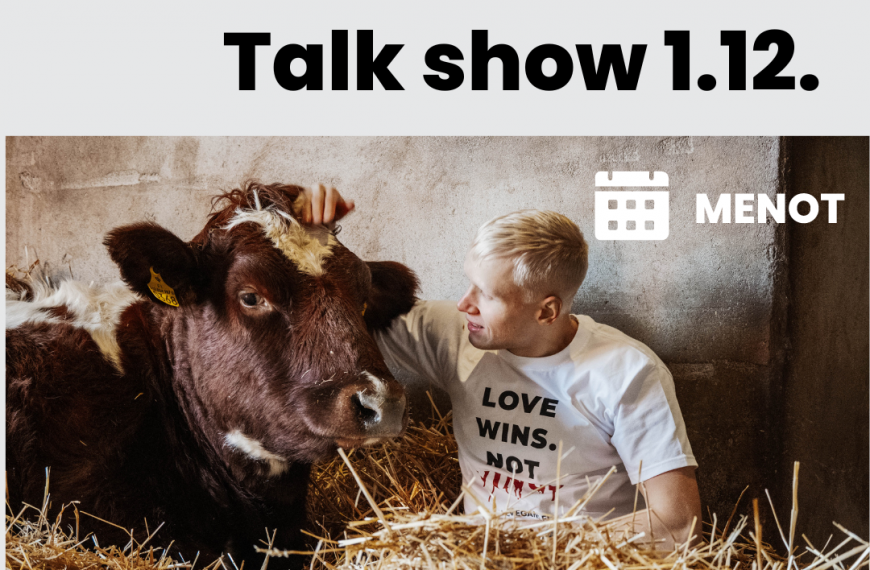 Talk show suomalaisesta ruoantuotannosta ja eläinten oikeuksista